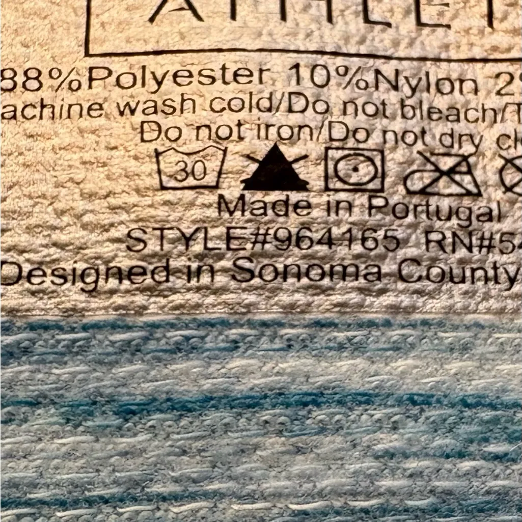 Athleta Full Zip Hoodie Workout Jacket Blue Long Sleeve Stretch Ruched Sporty - Image 5