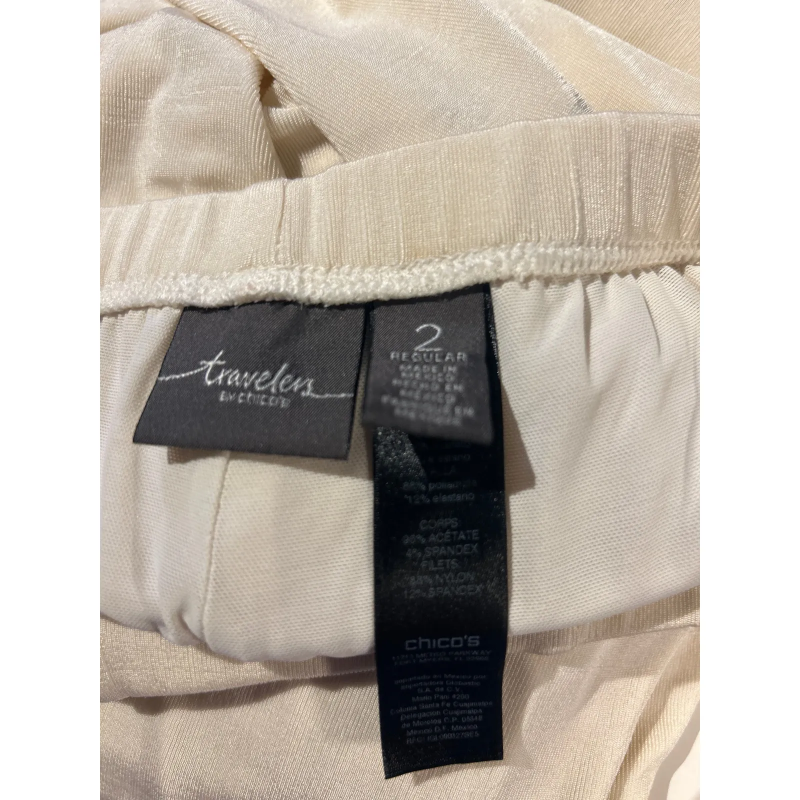 Chico's Travelers Essential Pants Cream SZ 2 - Image 8