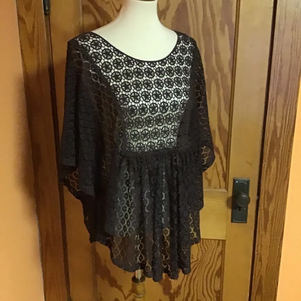 Brown lace boho hippie chic cover up - Image 8
