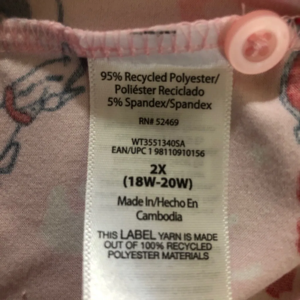 CELEBRATE Patriotic Womens Shorts PJ Set Size 2X 18W - Image 7