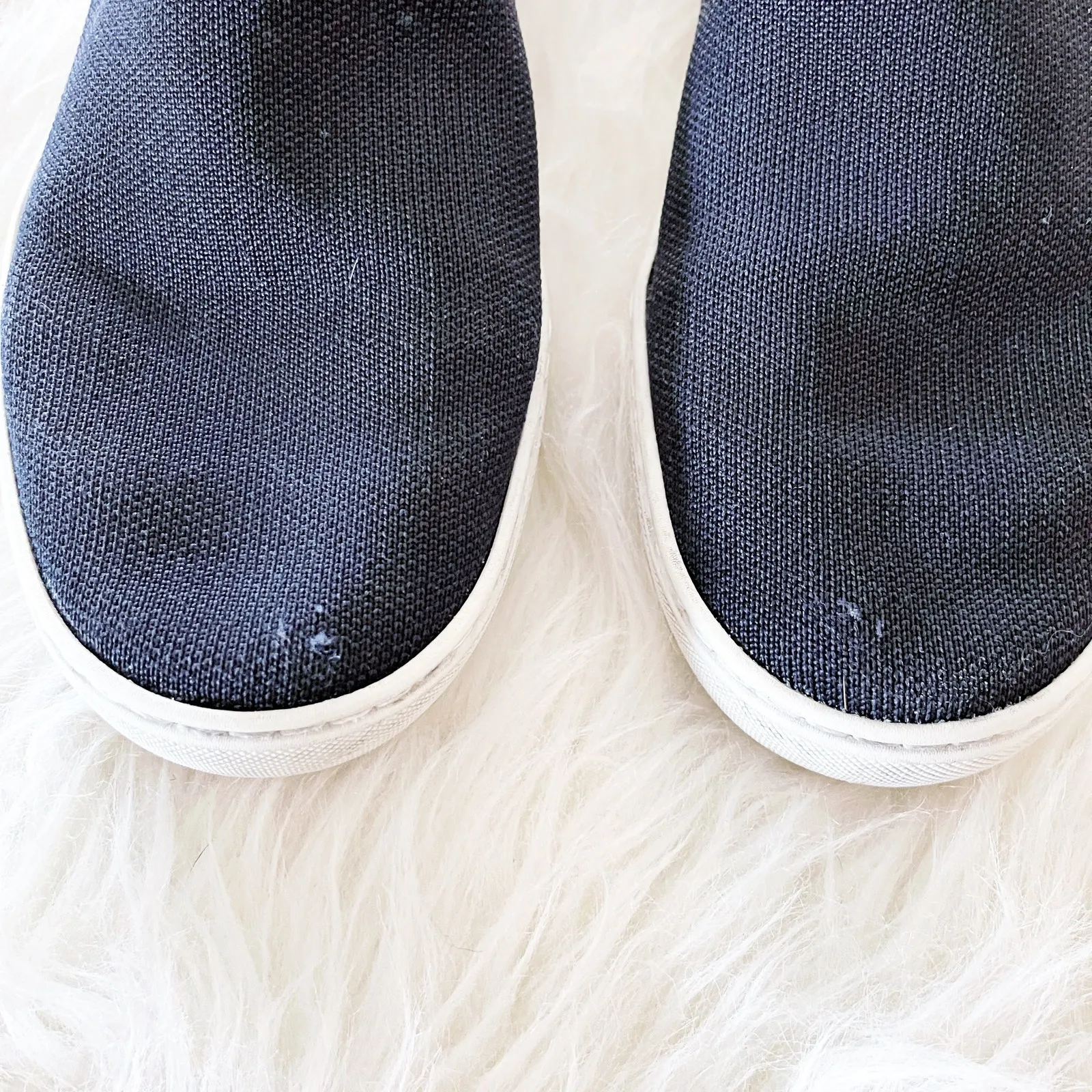 Rothy's The Original Slip On Sneaker in Black Solid - Image 4