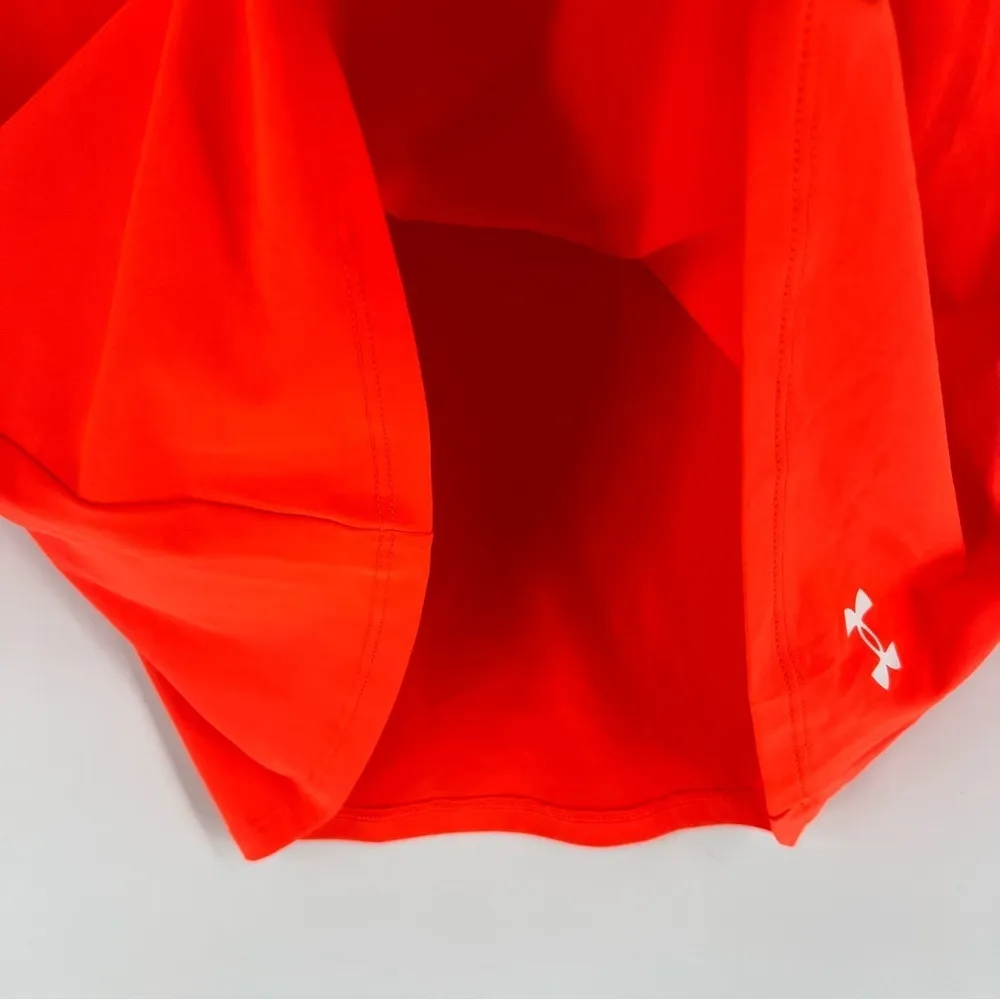 Under Armour‎ Womens Size S Orange HeatGear Pintuck Short Sleeve Shirt - Image 7