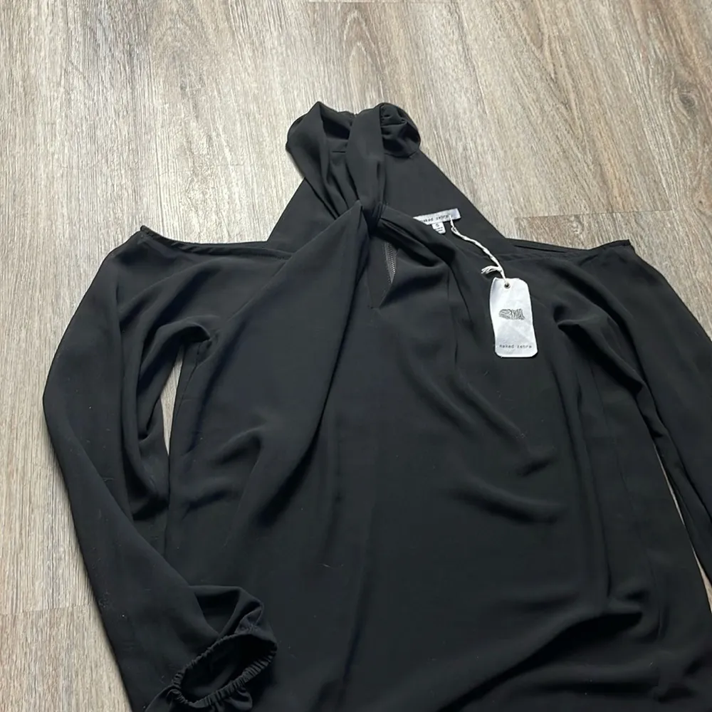 Naked Zebra/VICI Chic Black Cold Shoulder Top - Image 10