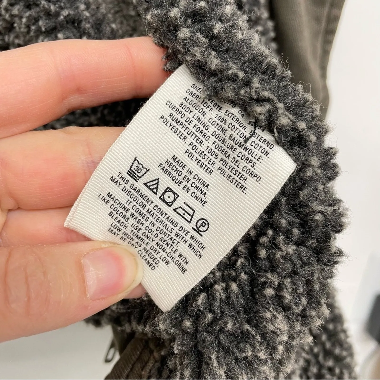 Hei Hei Anthropologie Green Fleece Lined Moto Style Jacket Womens M Bomber Warm - Image 6