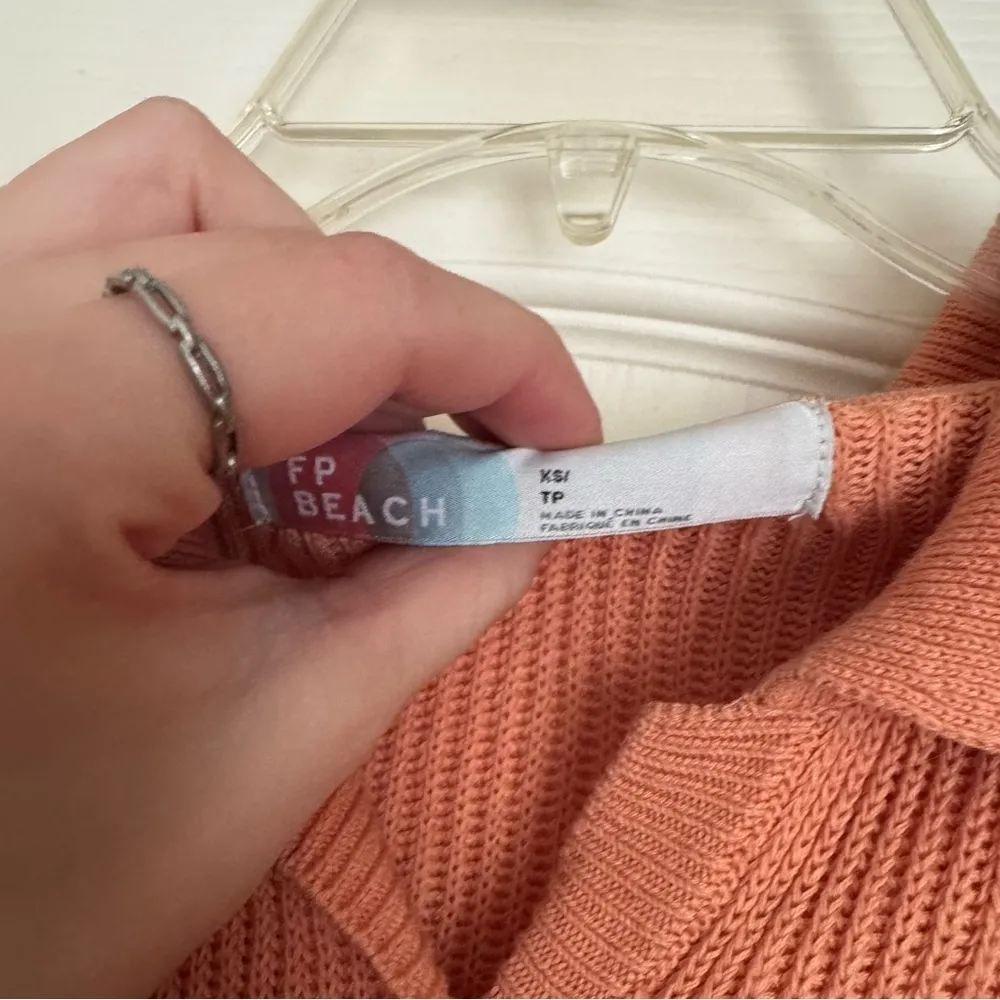 FREE PEOPLE Picnic Sweater Romper in Grapefruit Seltzer - Image 9