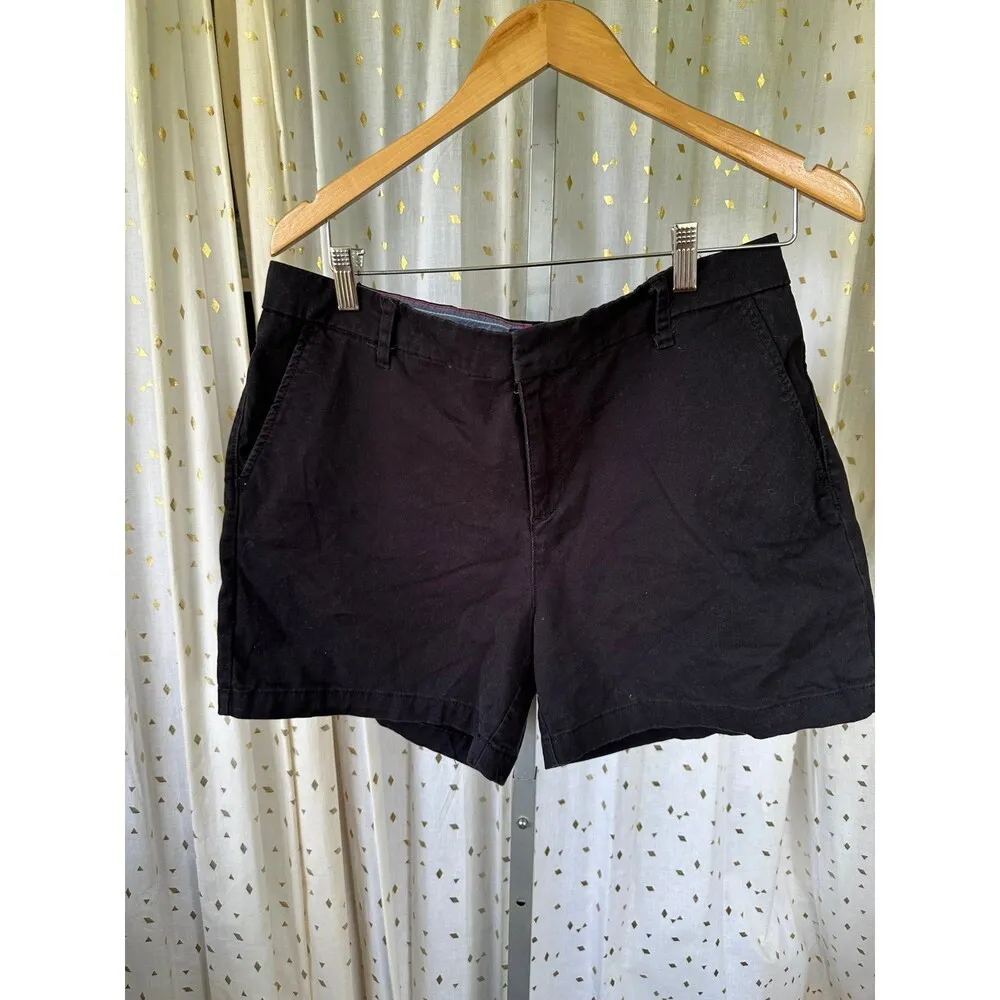 Tommy Hilfiger Women's Black Classic Soft Stretch Chino Walking Shorts 12 - Image 2