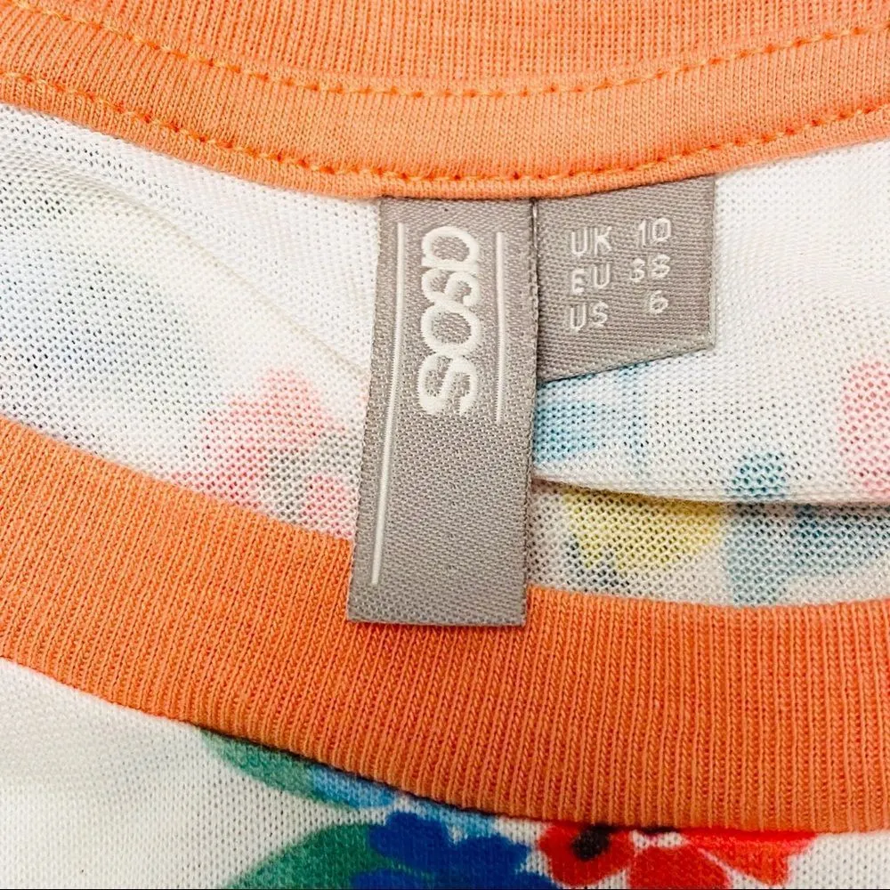 ASOS Floral Basic Tee Women’s US 6 - Image 5