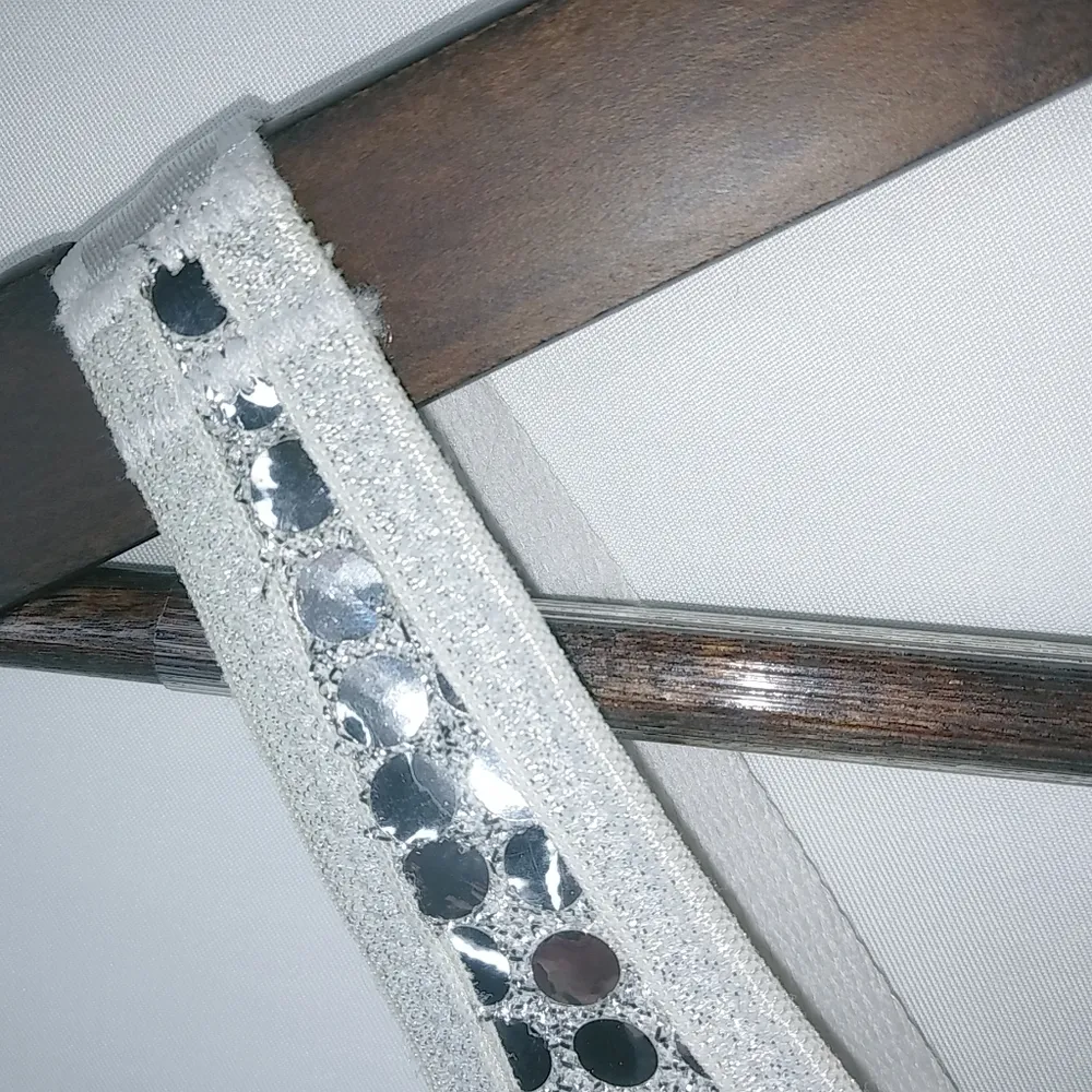 Lane Bryant Intimates 14/16 Silver Sequined Super Bra Top - Image 9