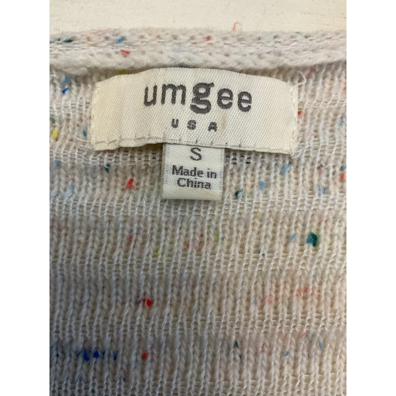 UMGEE  Embellished‎ Knit Wrap Dress Cardigan Style Natural Size S - Image 9