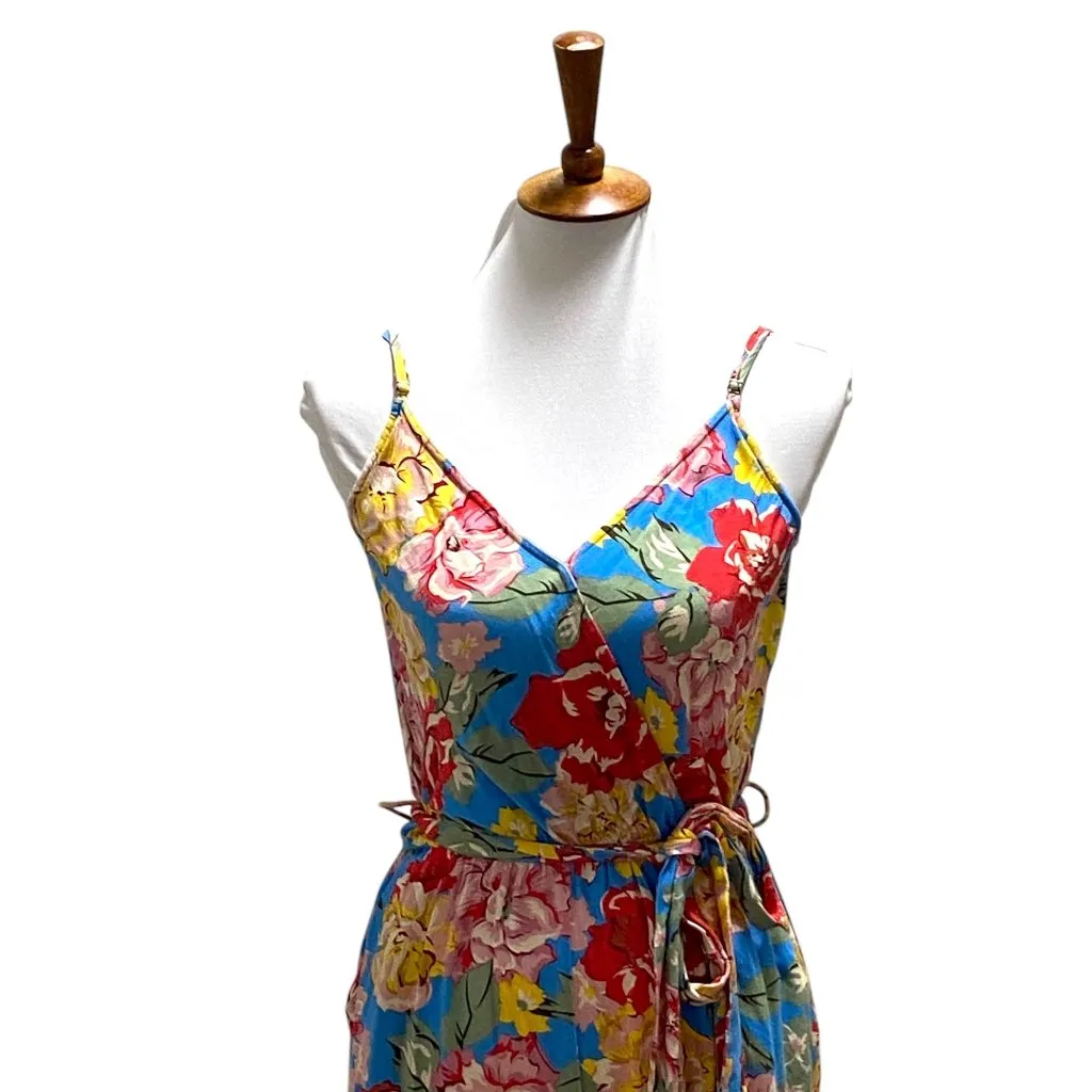 Vici Floral Jumpsuit Blue Size S - Image 6