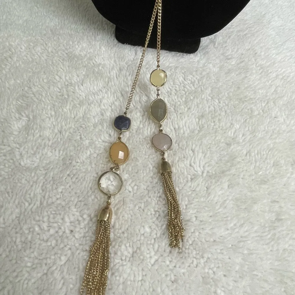 Lift Lariat multi stone Necklace - Image 2