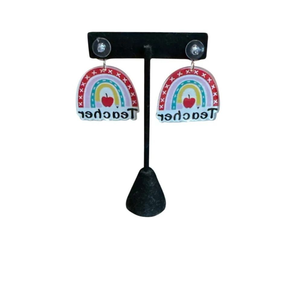 3/$20 Colorful Teacher Earrings - Image 5