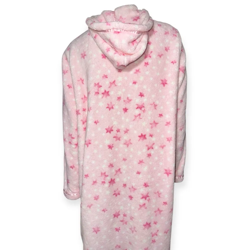 PINK women’s hooded zip-up fleece onesie size L - Image 4