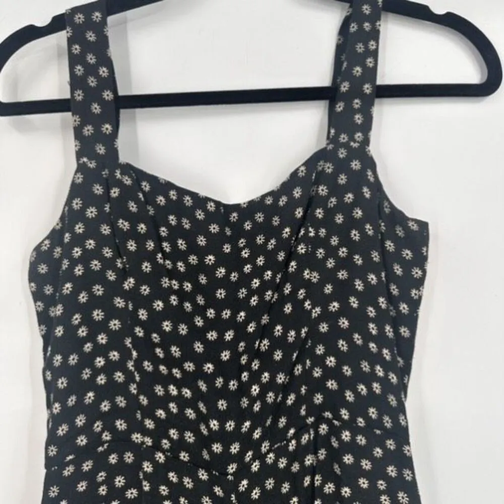 Reformation Ditzy Micro Floral Black‎ Wide Leg Sleeveless Jumpsuit Size XS - Image 11