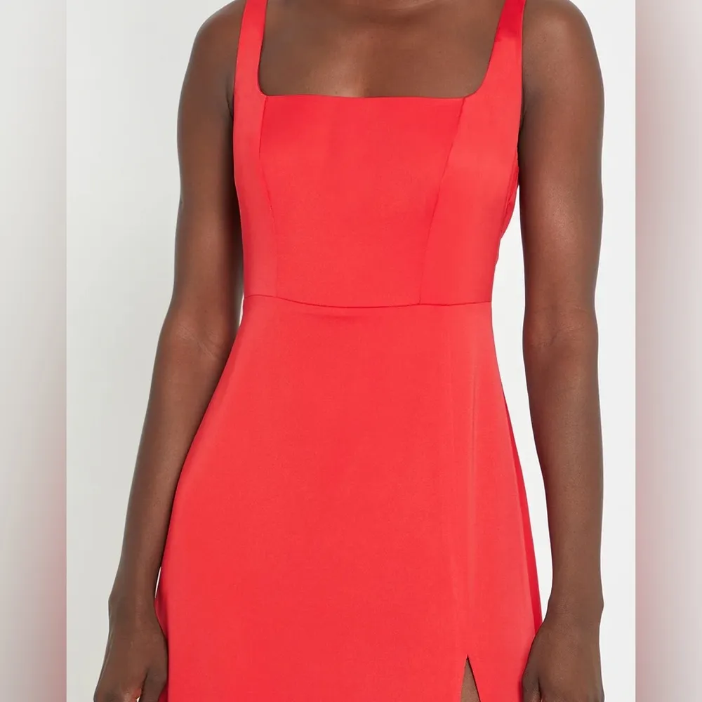 O.P.T Gisela Satin Red Midi Dress Size L - Image 6