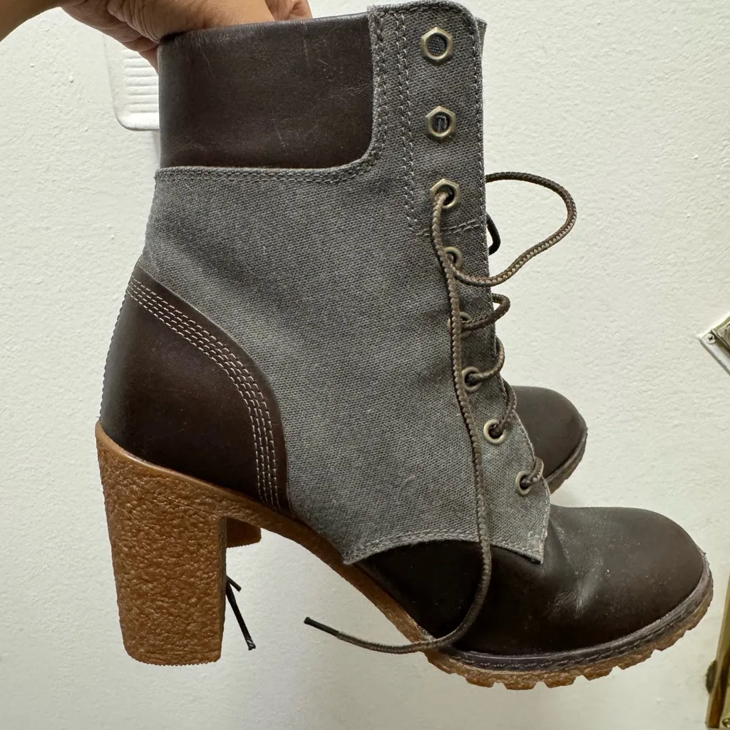 NEW Timberland Woman Glancy 6-inch Mix Media Boots Rare US Size 7.5 w/ Ortholite - Image 2