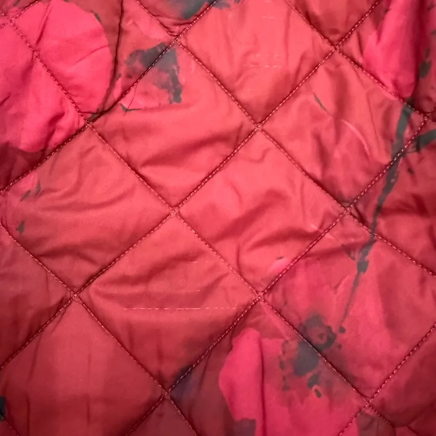 Hutch Mason Floral Short Sleeve Coat in Red Floral, Size L - Image 6