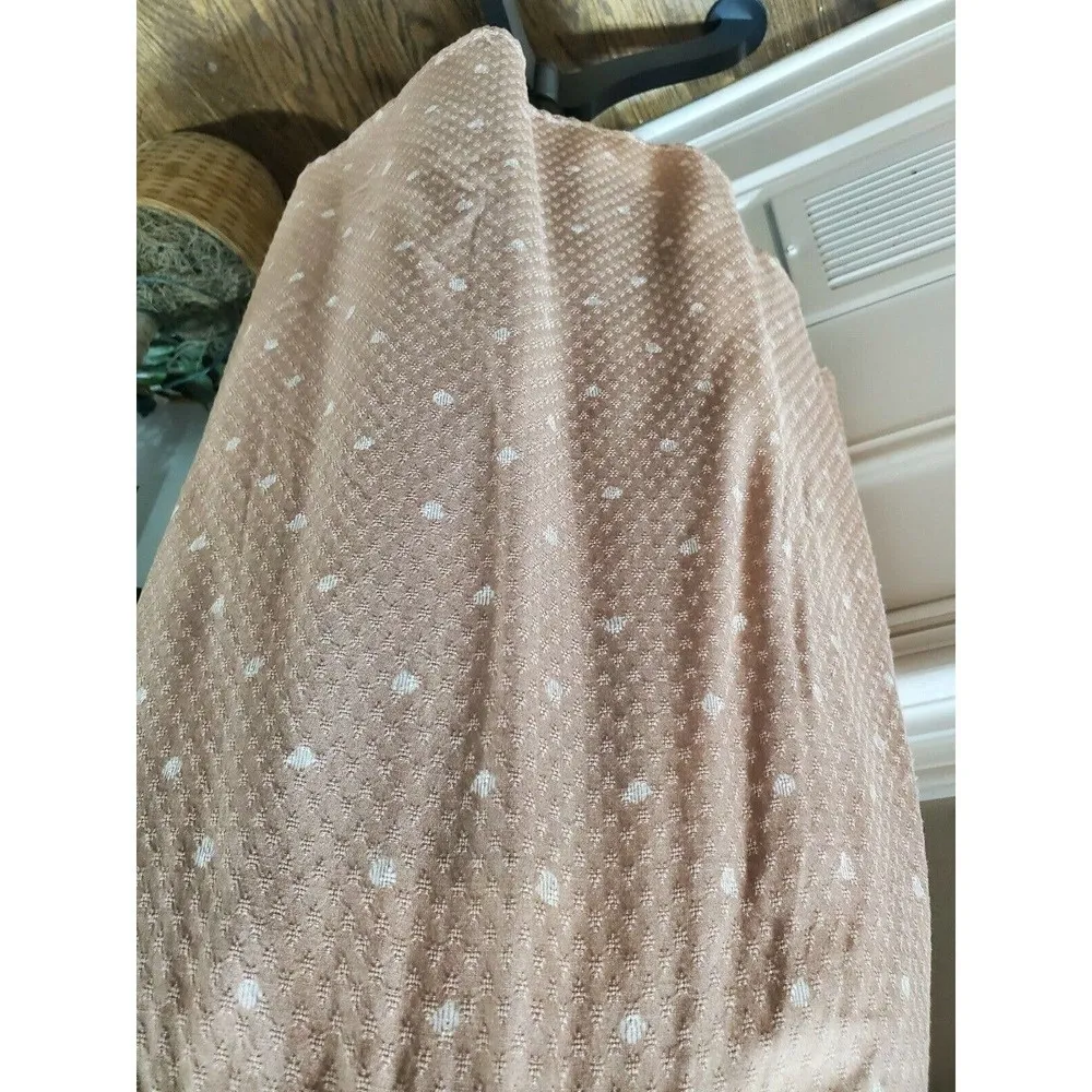 Vintage Universal Thread Beige Rayon V-Neck Short Sleeve Knee Length Dress XL - Image 4