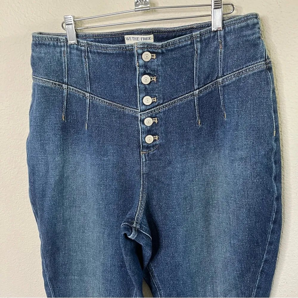 Free People We The Free Crvy Nix Corset Jeans Womens Size 32 - Image 5