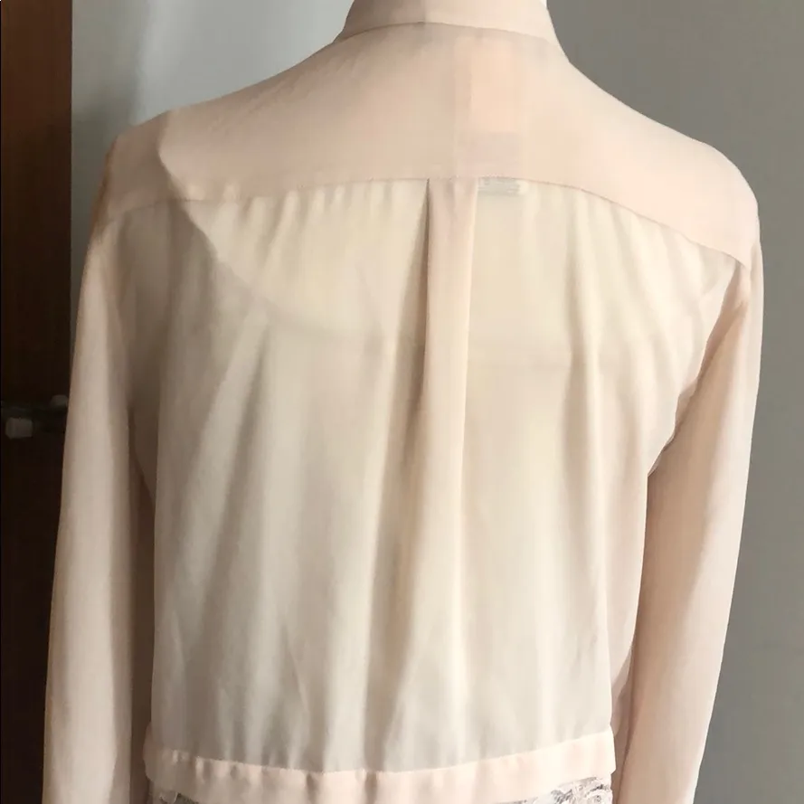 Long sheer n lace button up tunic blouse - Image 7