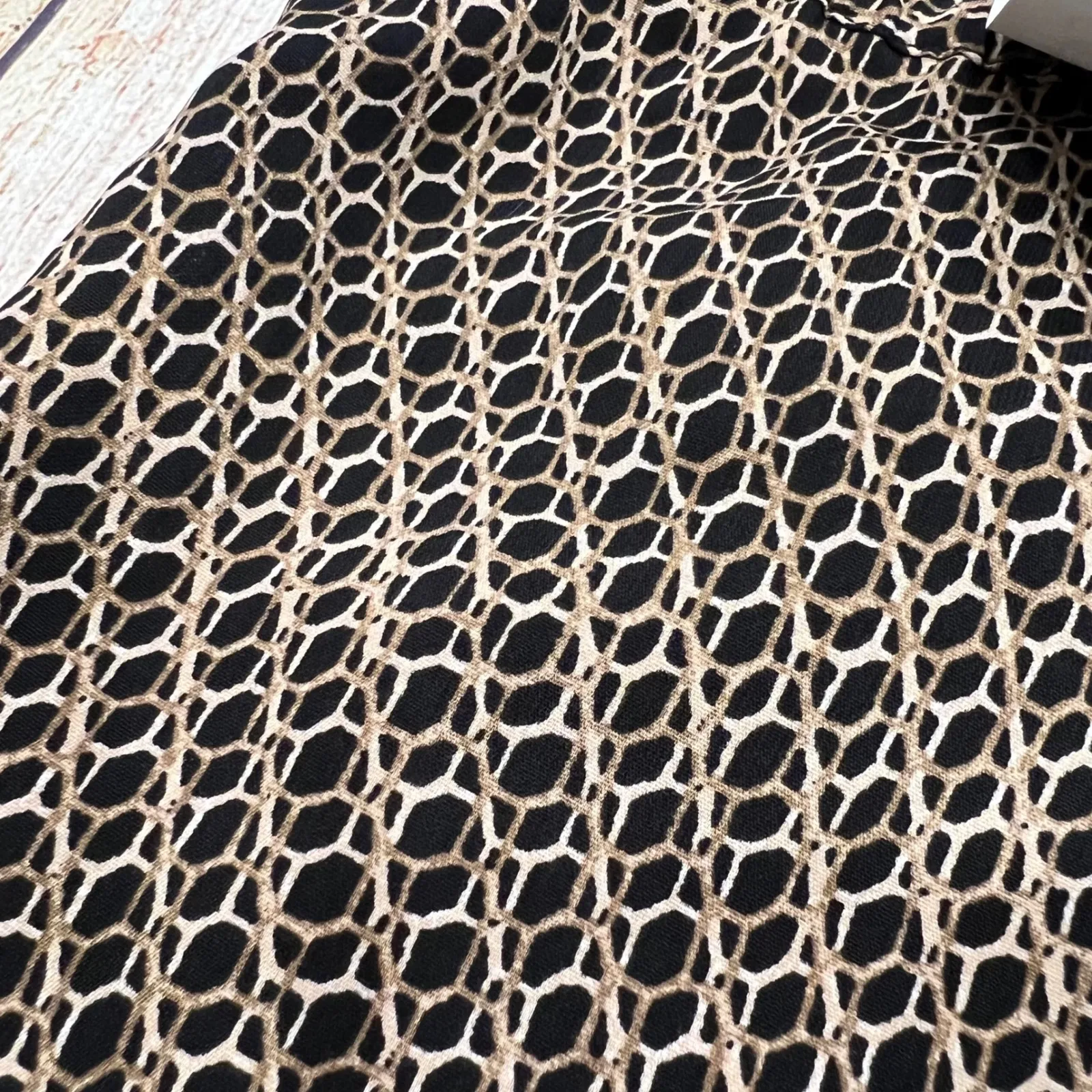 Coldwater Creek Natural Fit Ankle Leg Pants XL Geometric Print Elastic Waist - Image 8