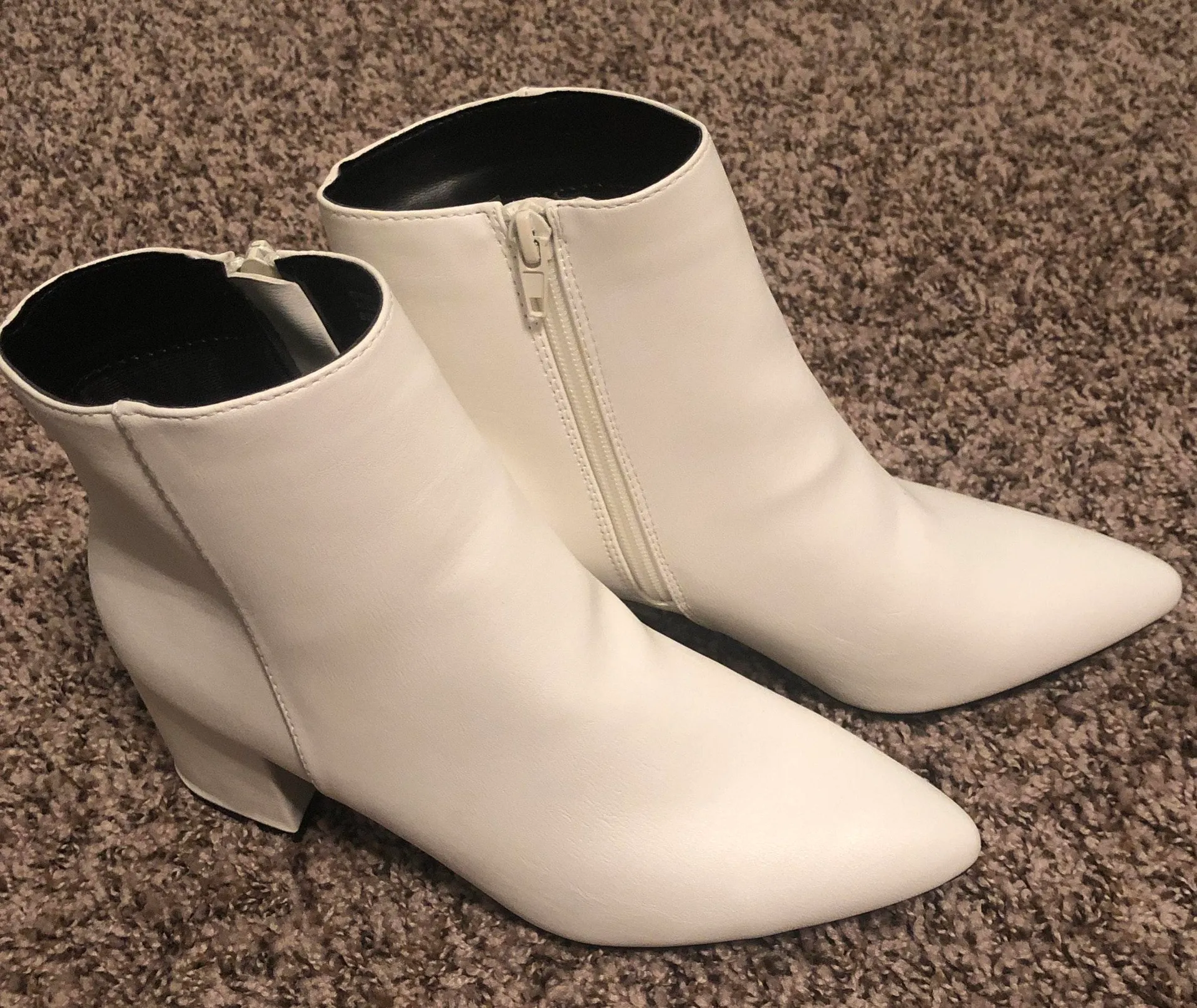 White Booties Size 8 - Image 2