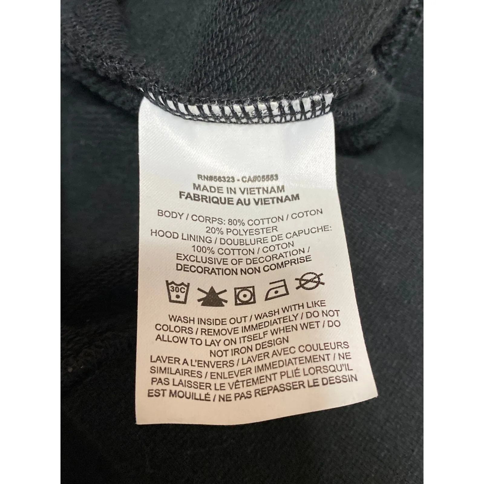 Nike Black Floral Embroidered Hooded Hoodie Long Sleeve Sweatshirt Top Size XL - Image 5