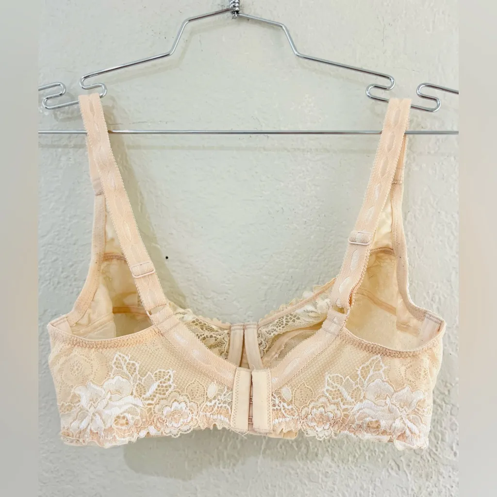 Paramour 34DD luxury lace bra Ellie Unlined Demi Cup Underwire Back Closure Size undefined - Image 4