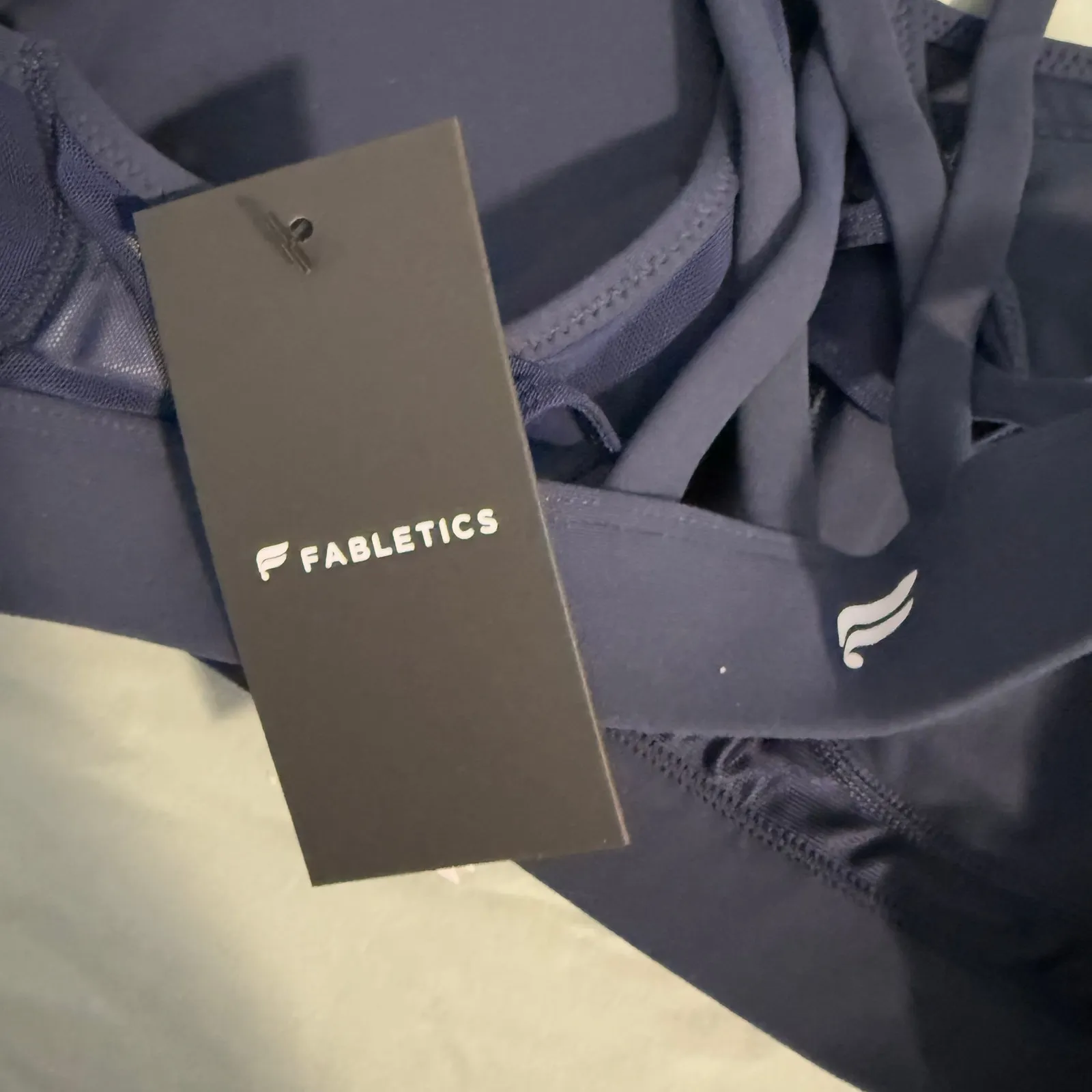 Fabletics Principal High Impact Sports Bra, Navy Blue, M - Image 4