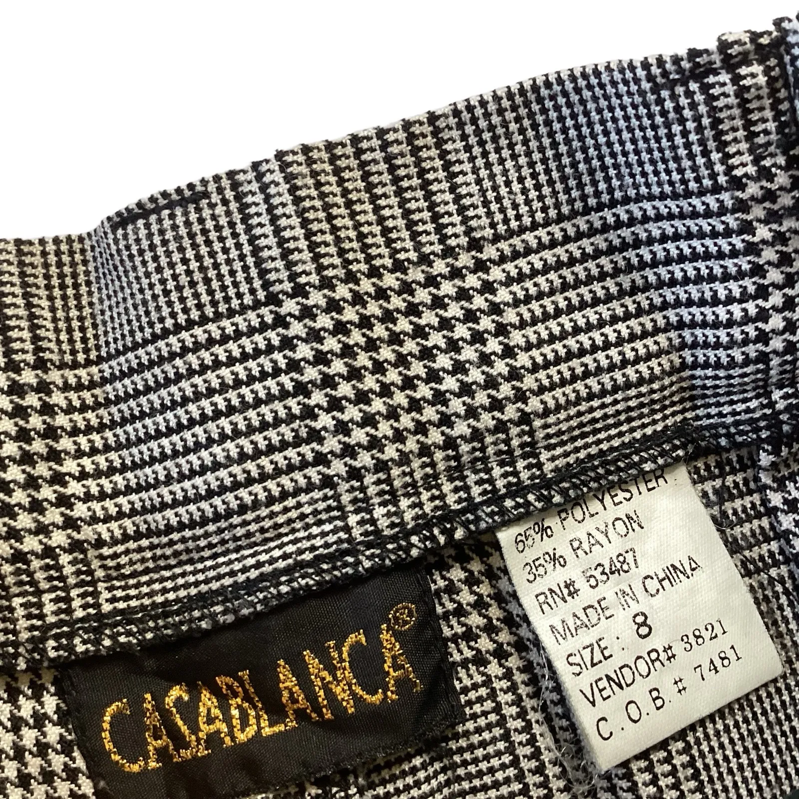 Casablanca Tweed Career Pants Gray Size 8 - Image 3