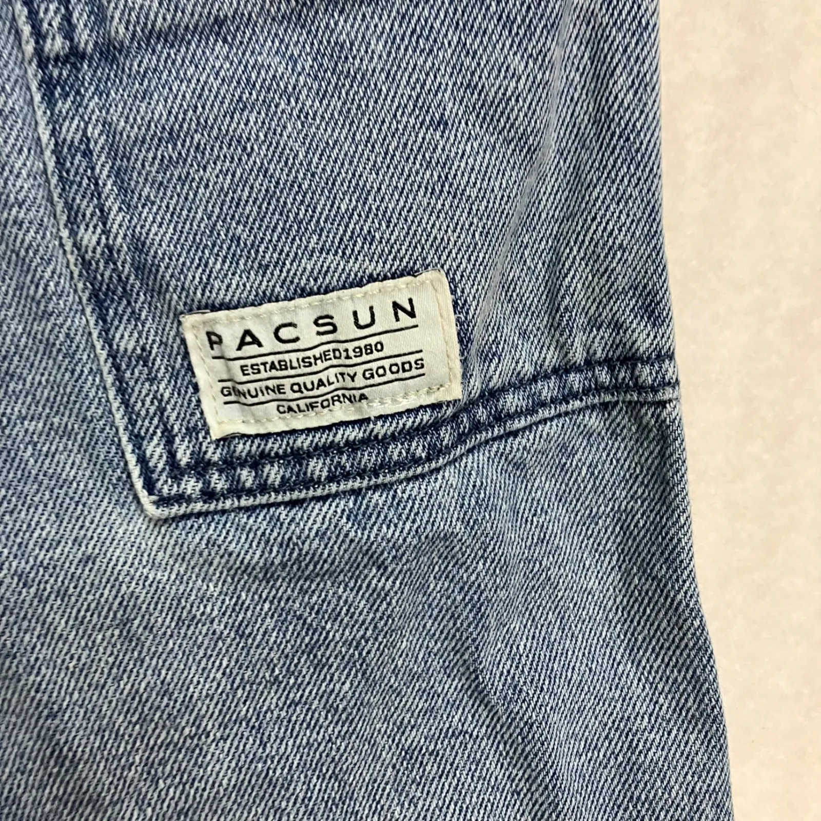 Pacsun‎ Baggy Carpenter Jeans Light Wash Denim Women's Size 28x30 - Image 9
