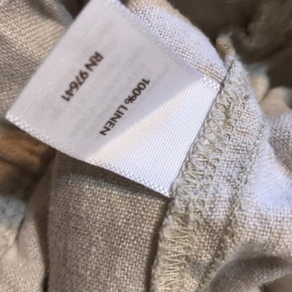 J. Jill 100% Linen Flax Wide Leg Ankle Pant size medium - Image 13