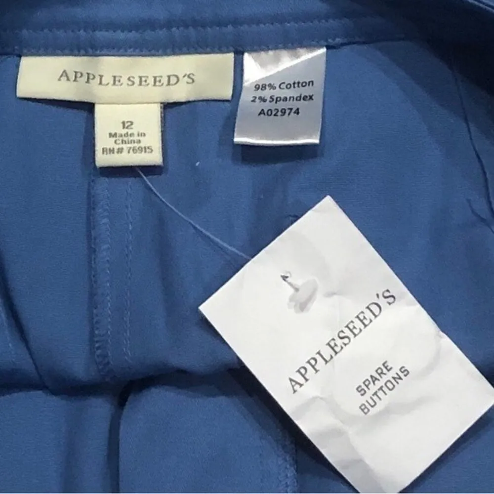 Appleseed’s Sz 12 Cornflower Blue Cargo Shorts Chino High Rise Stretch NEW NWOT - Image 3