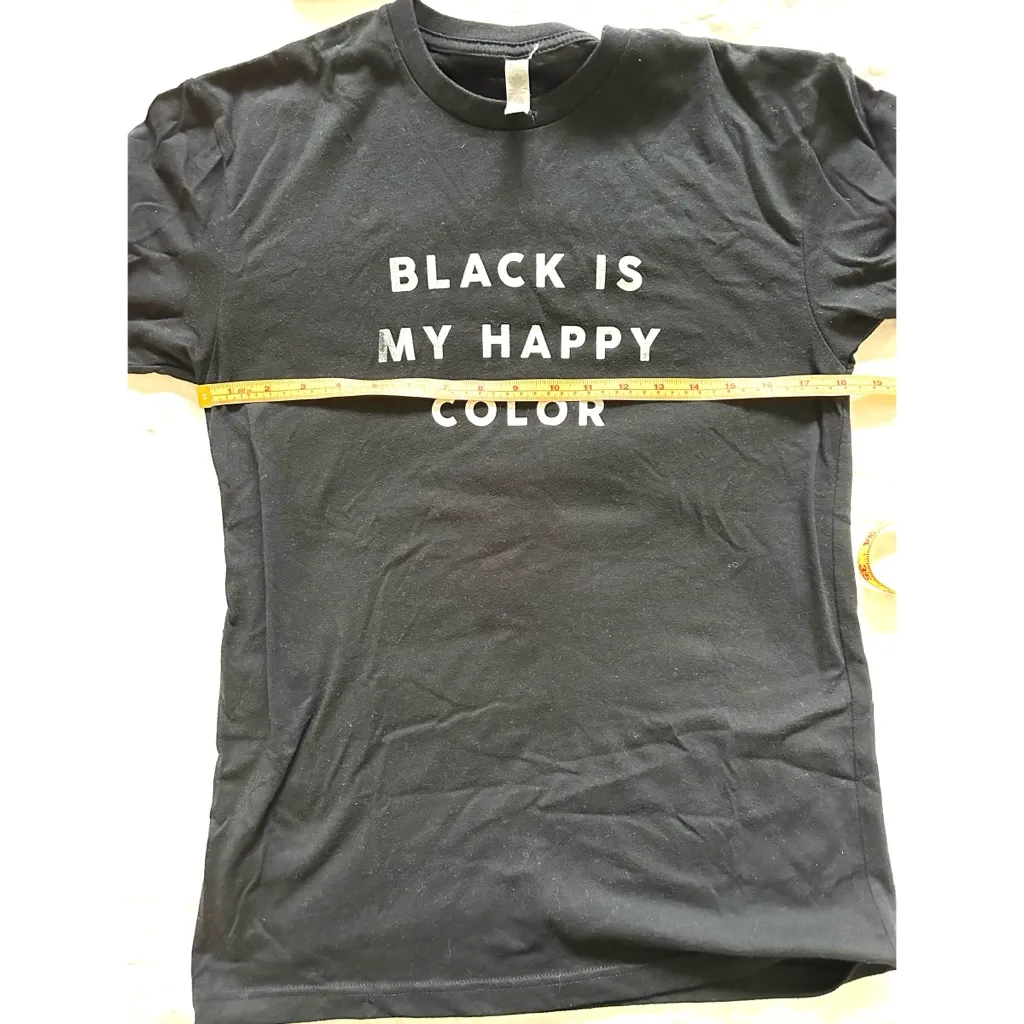 Vici Black is my Happy Color Graphic Tee - Image 11