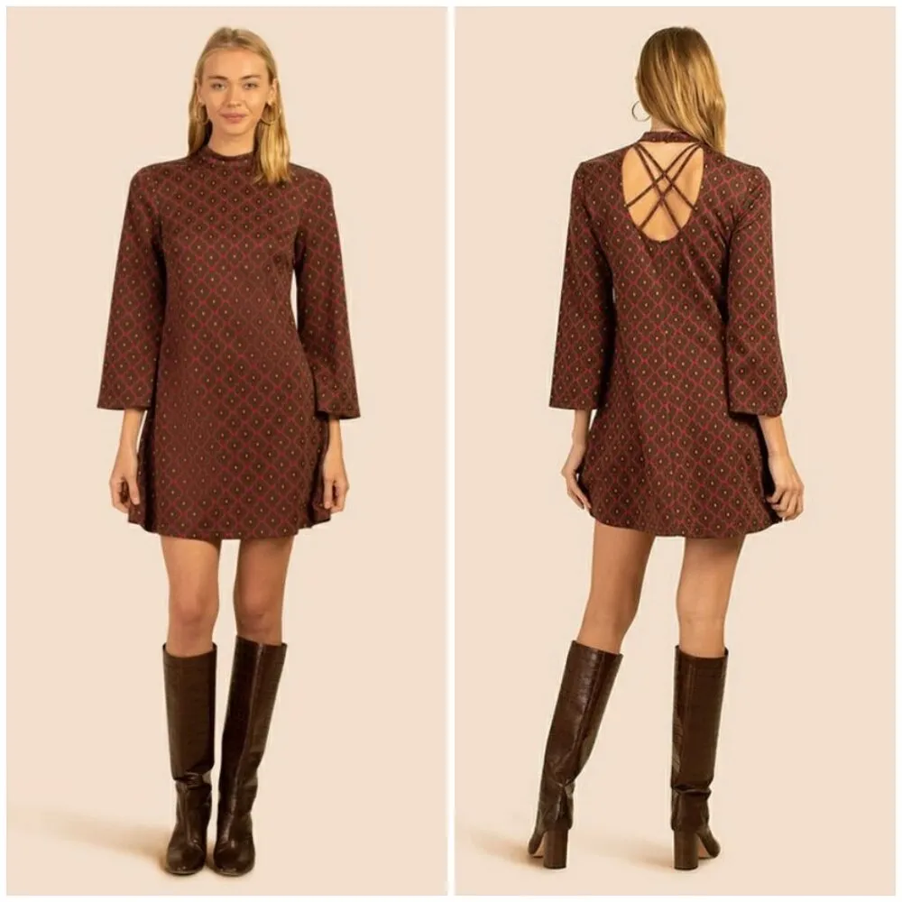 💕TRINA TURK💕 Leela Dress ~ Flower Bazaar Knit Jaquard Phlox Print Large L NWT - Image 2