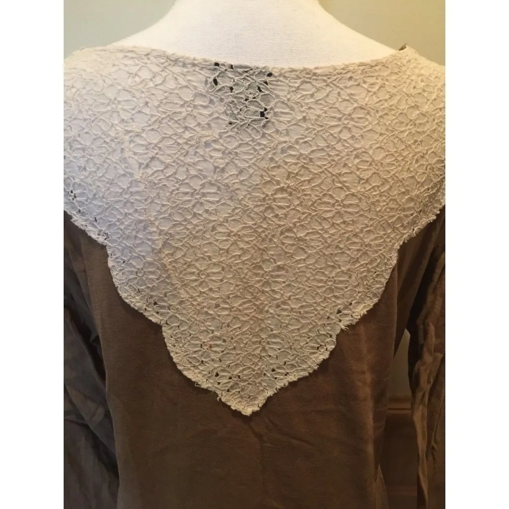 Women’s Mona B Top ~ Brown ~ Lace Back ~ Size Medium - Image 5