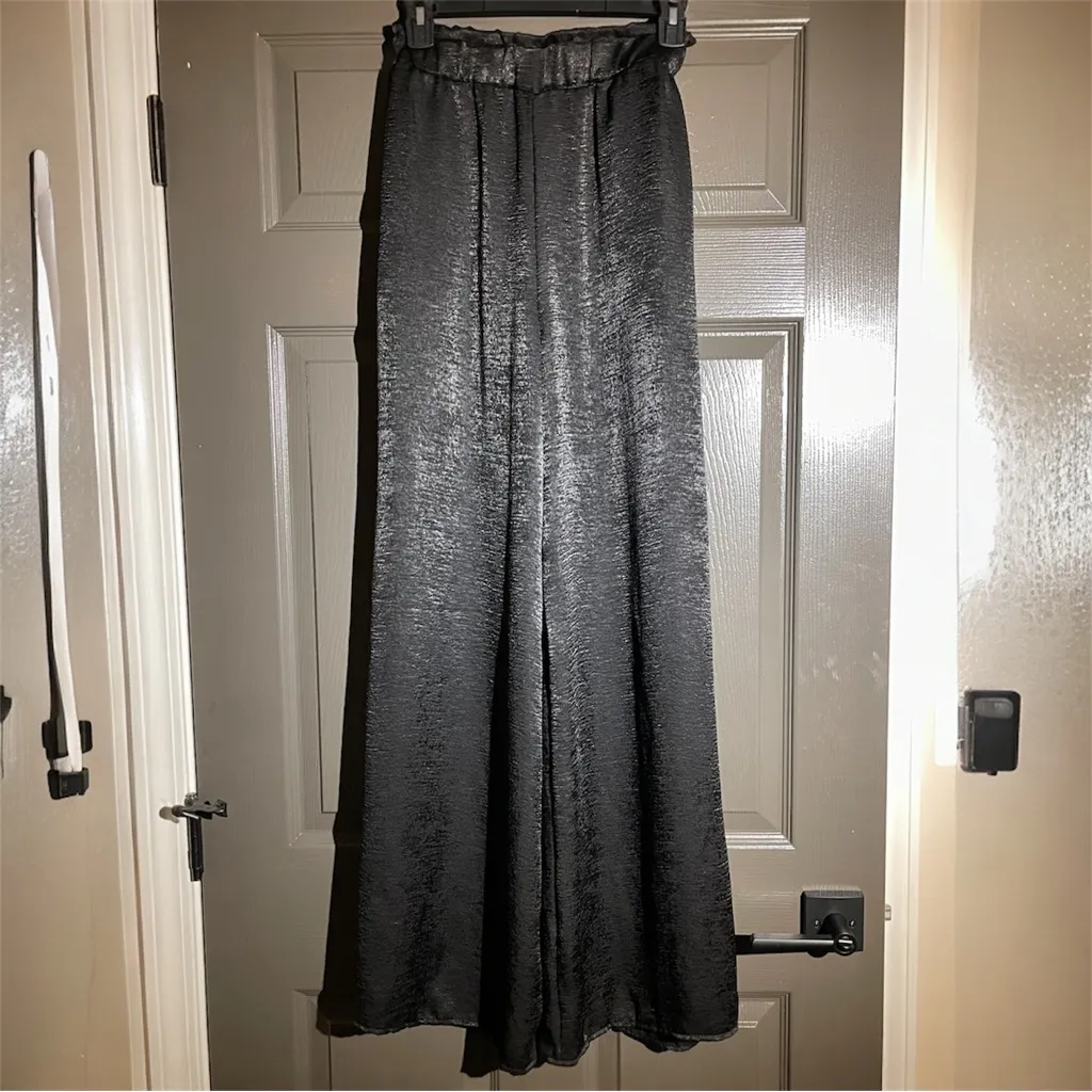 AE Studio High Waist Wide Leg Pants (Black) - XS - Image 8