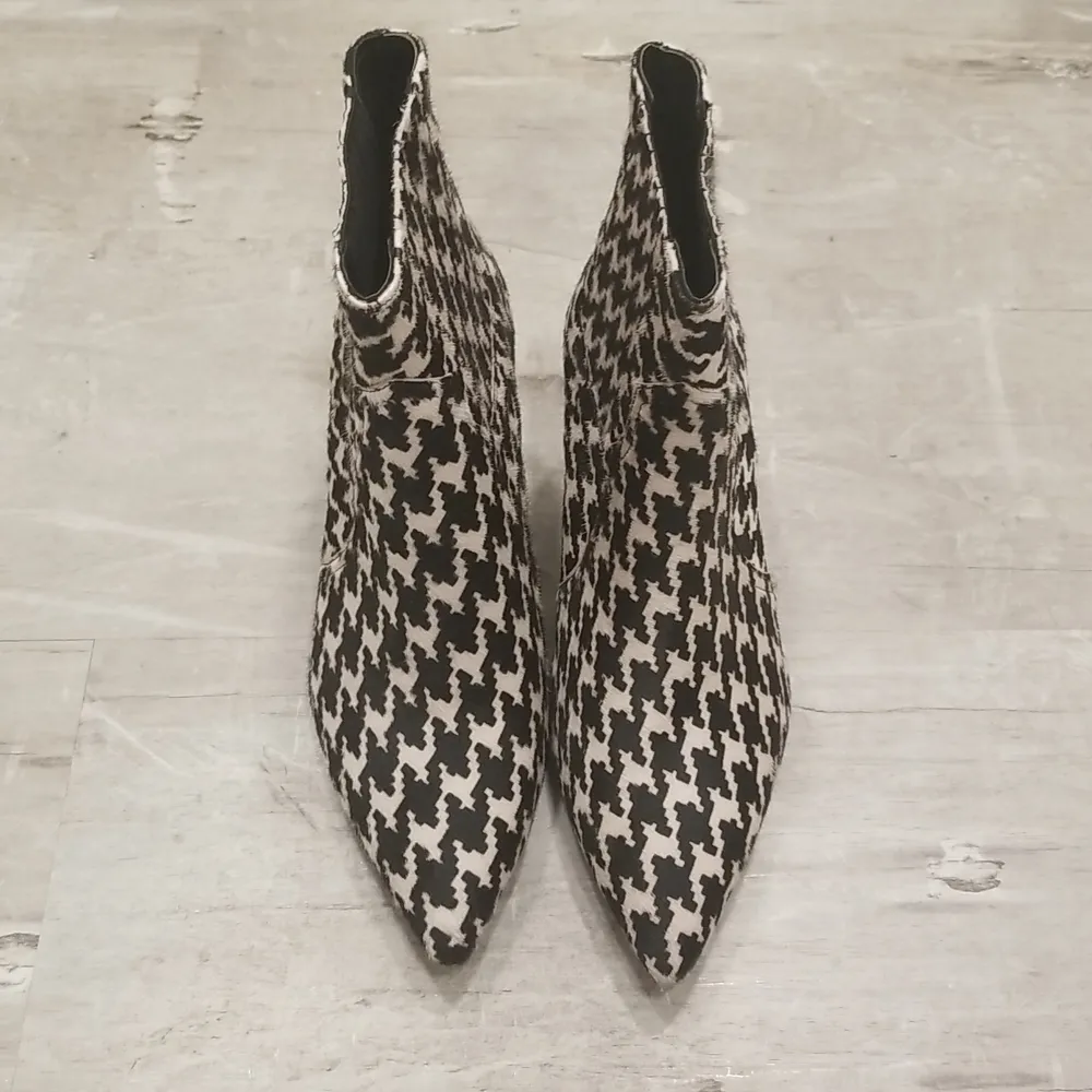💕ANINE BING💕 Whitney Calf Hair Ankle Boots ~ Houndstooth Print 37 NWOT - Image 10