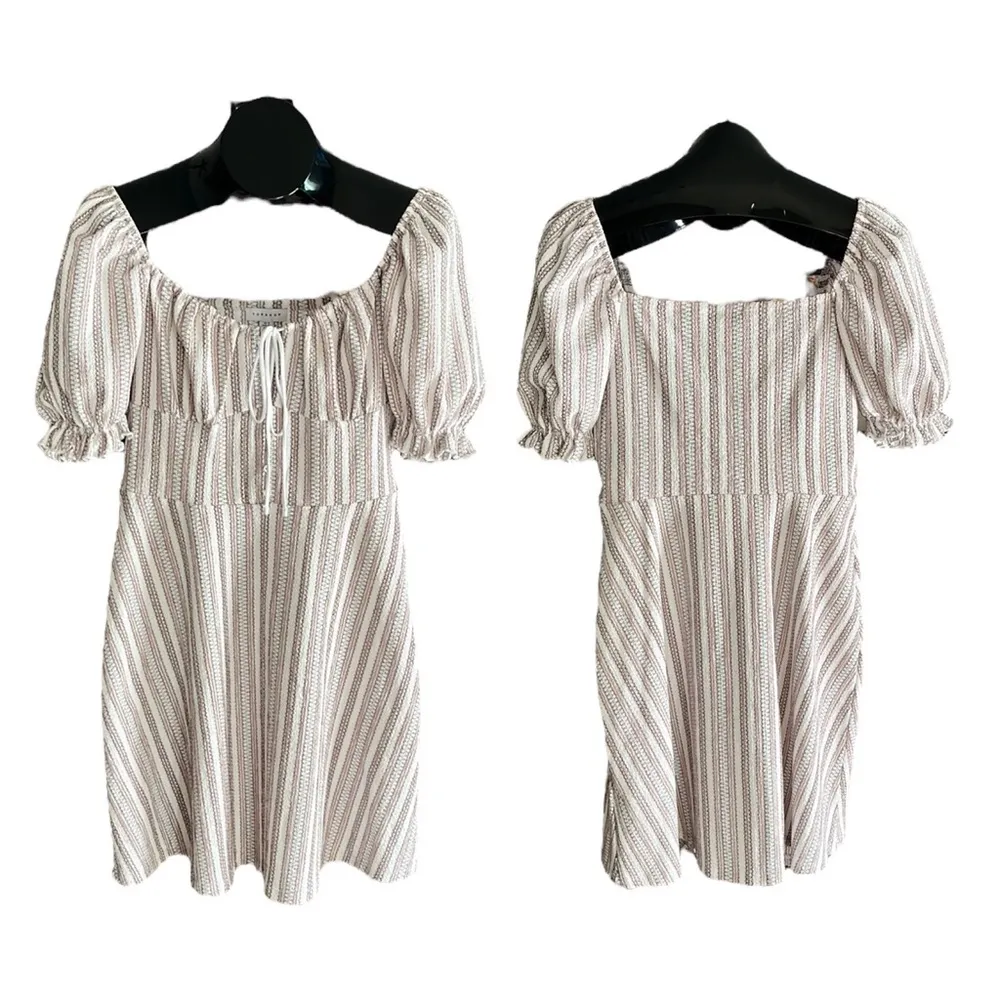 Topshop Dresses Topshop Textured Stripe Mini Dress - Image 2