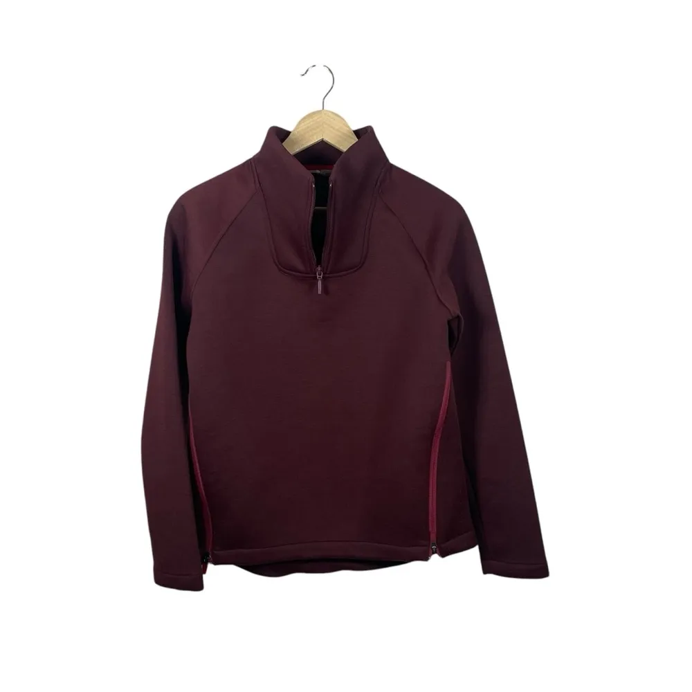 The North Face Women’s Tech 3D Double Zip 1/4 Zip Jacket in Burgundy Size M - Image 6