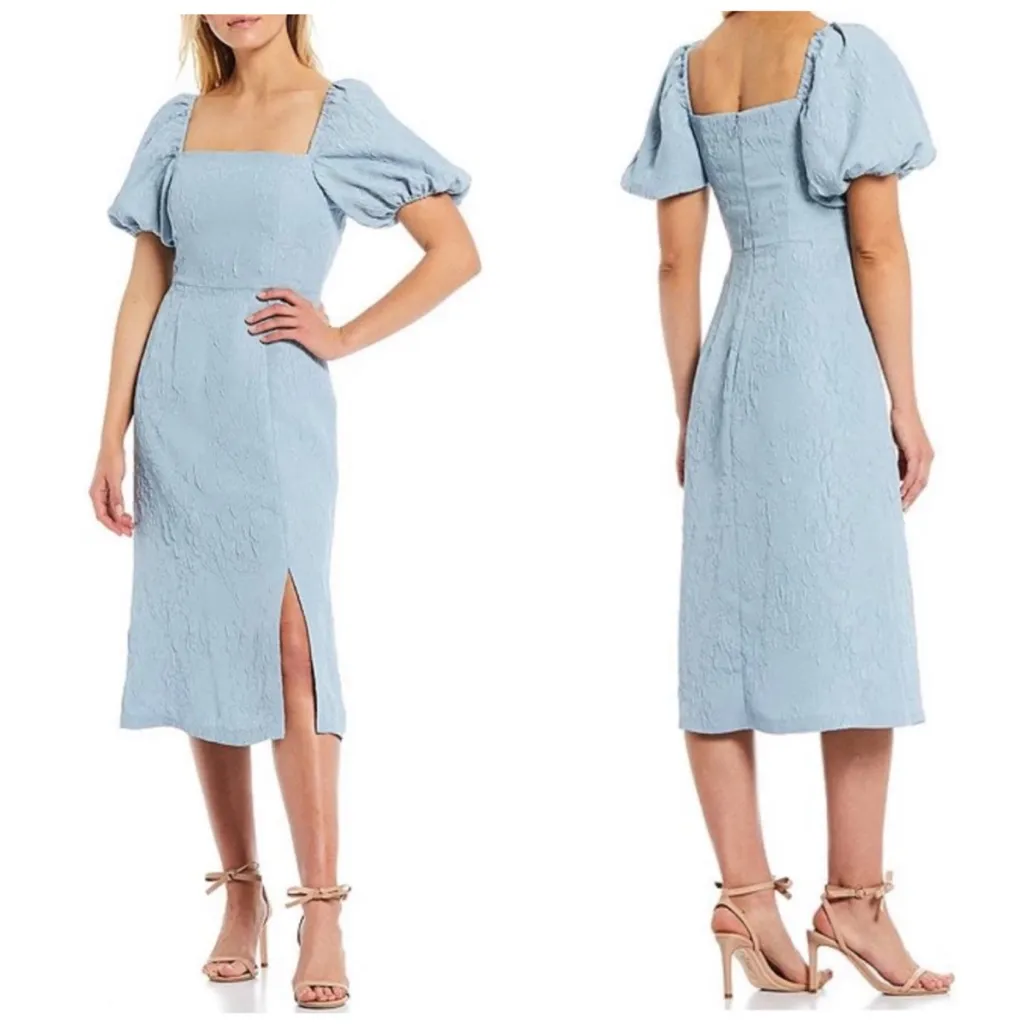 Sachin Babi X Dillards Light Blue Puff Sleeve Dress - Image 2