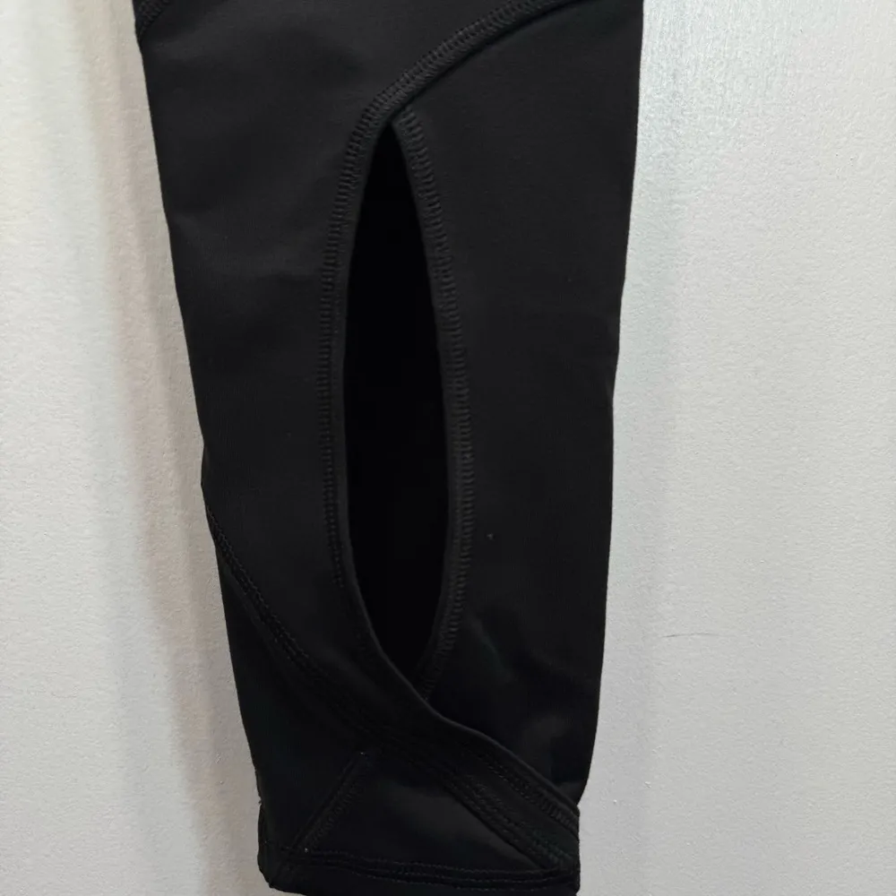 Victoria’s Secret Victoria Sport Black Performance  Leggings back Calf Cutout - Image 6