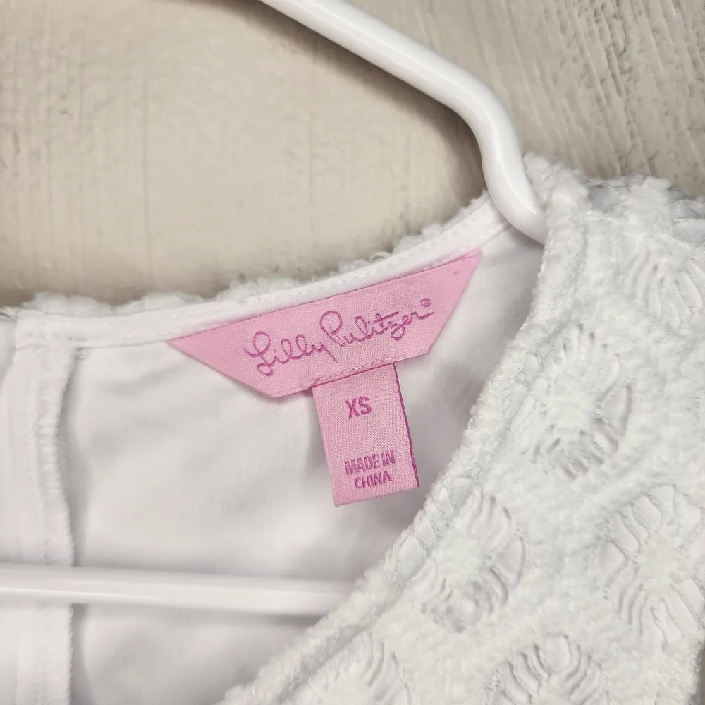 Lilly Pulitzer Womens Maybelle Top XS Resort White Island Time Knit Lace - Image 5