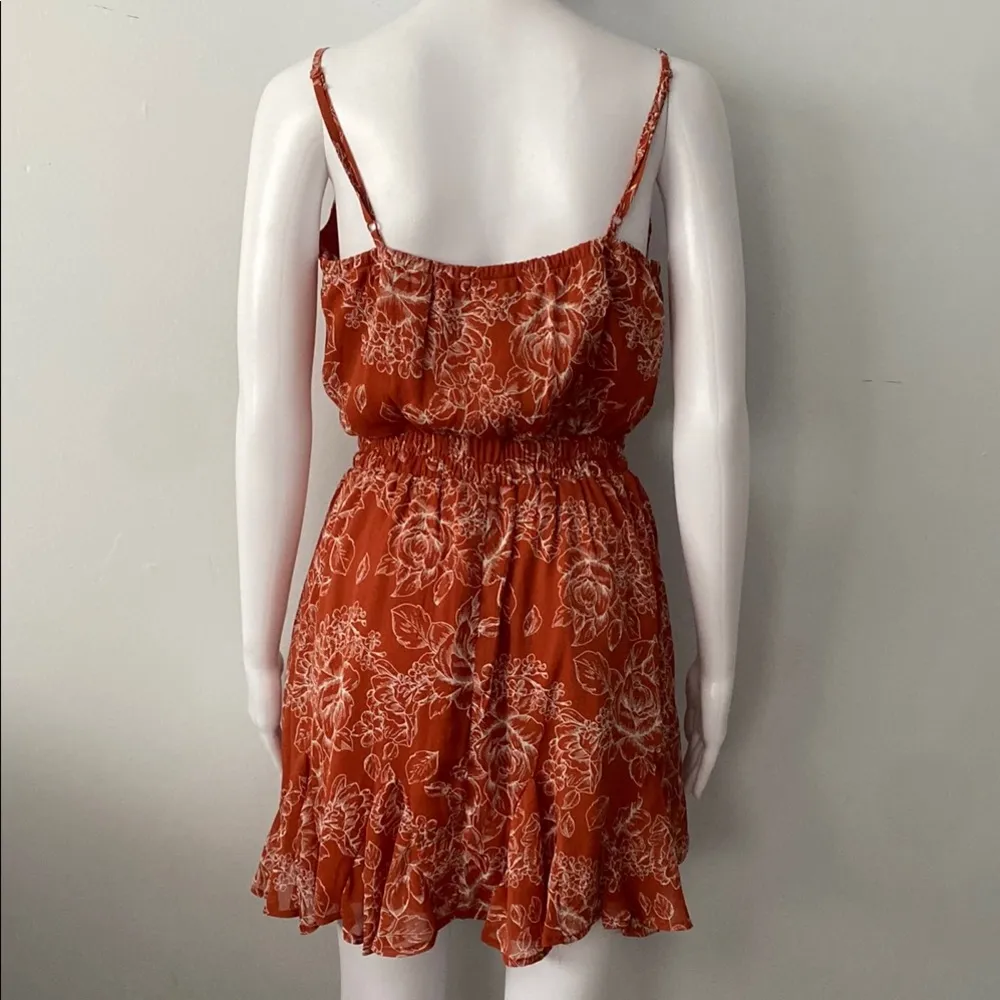 Trixxi Orange Ruffled Wrap Sundress - Image 2