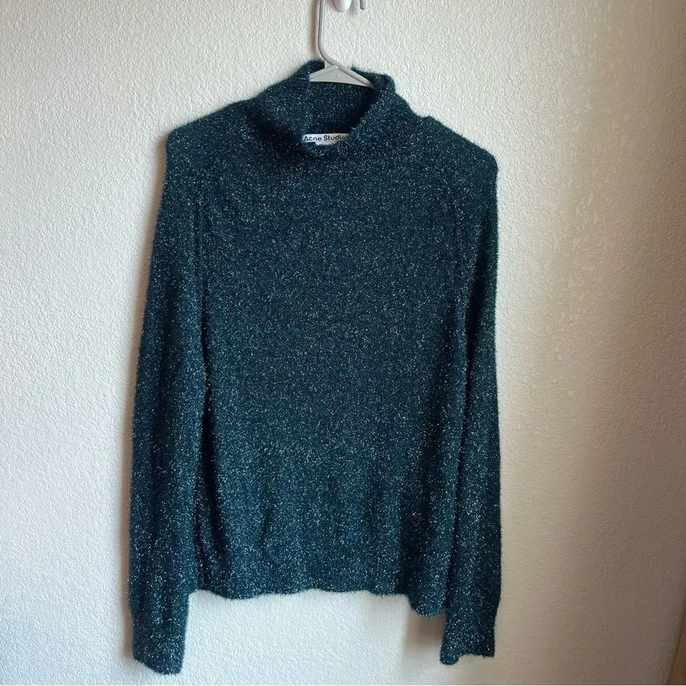 Acne Studios Sweater Tinsel 
FN-WN-KNIT000481, Petrol Blue - Image 5