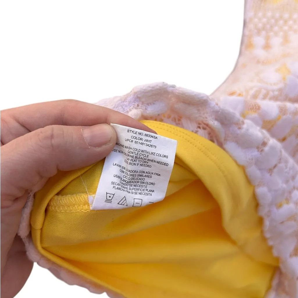 Tiana B. White lace dress size‎ S Yellow - Image 5