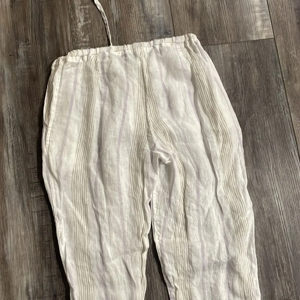 CP Shades white striped Hampton linen pant XS - Image 5