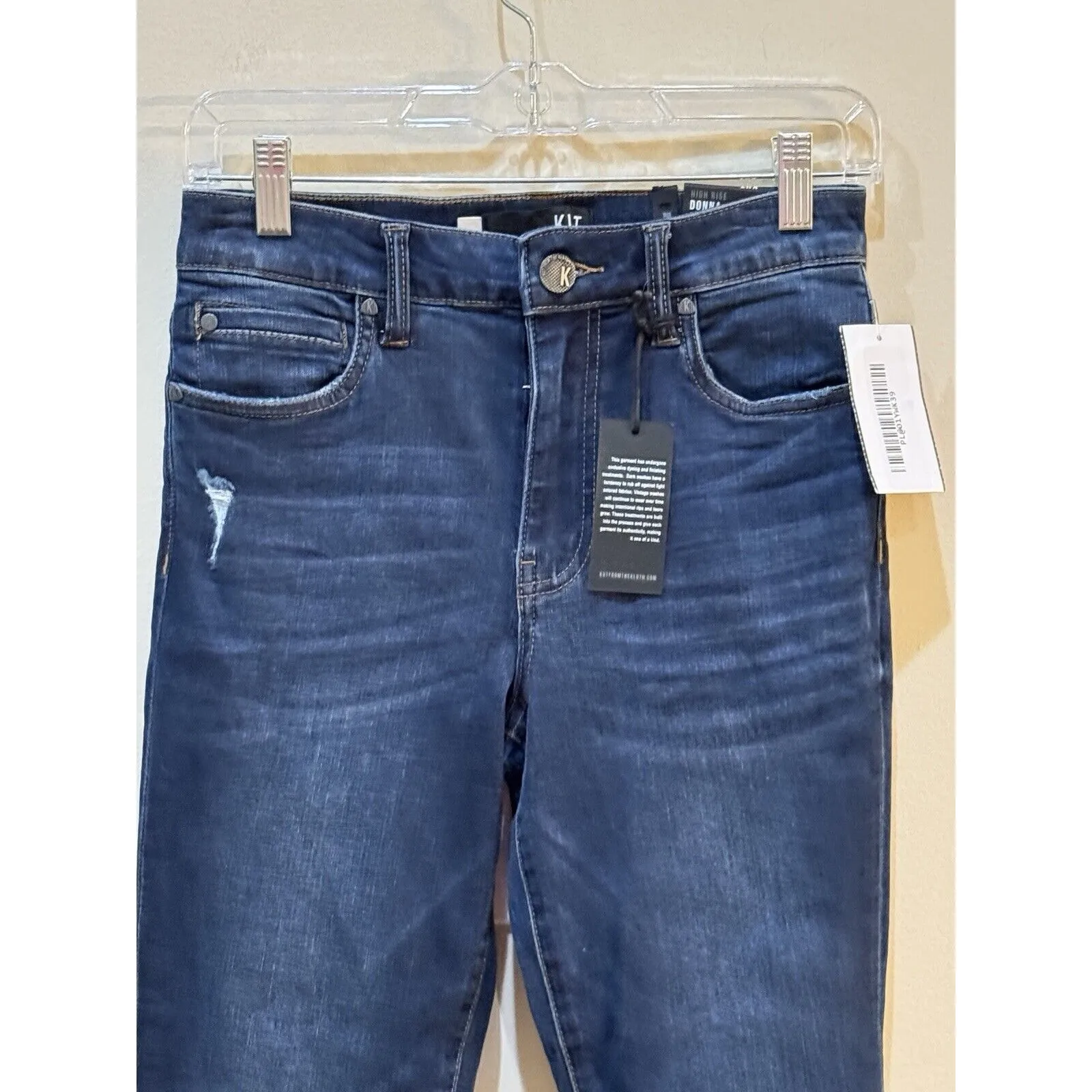 Kut from the Kloth high rise Donna skinny jeans Raw Hem‎ Size 0 - Image 6