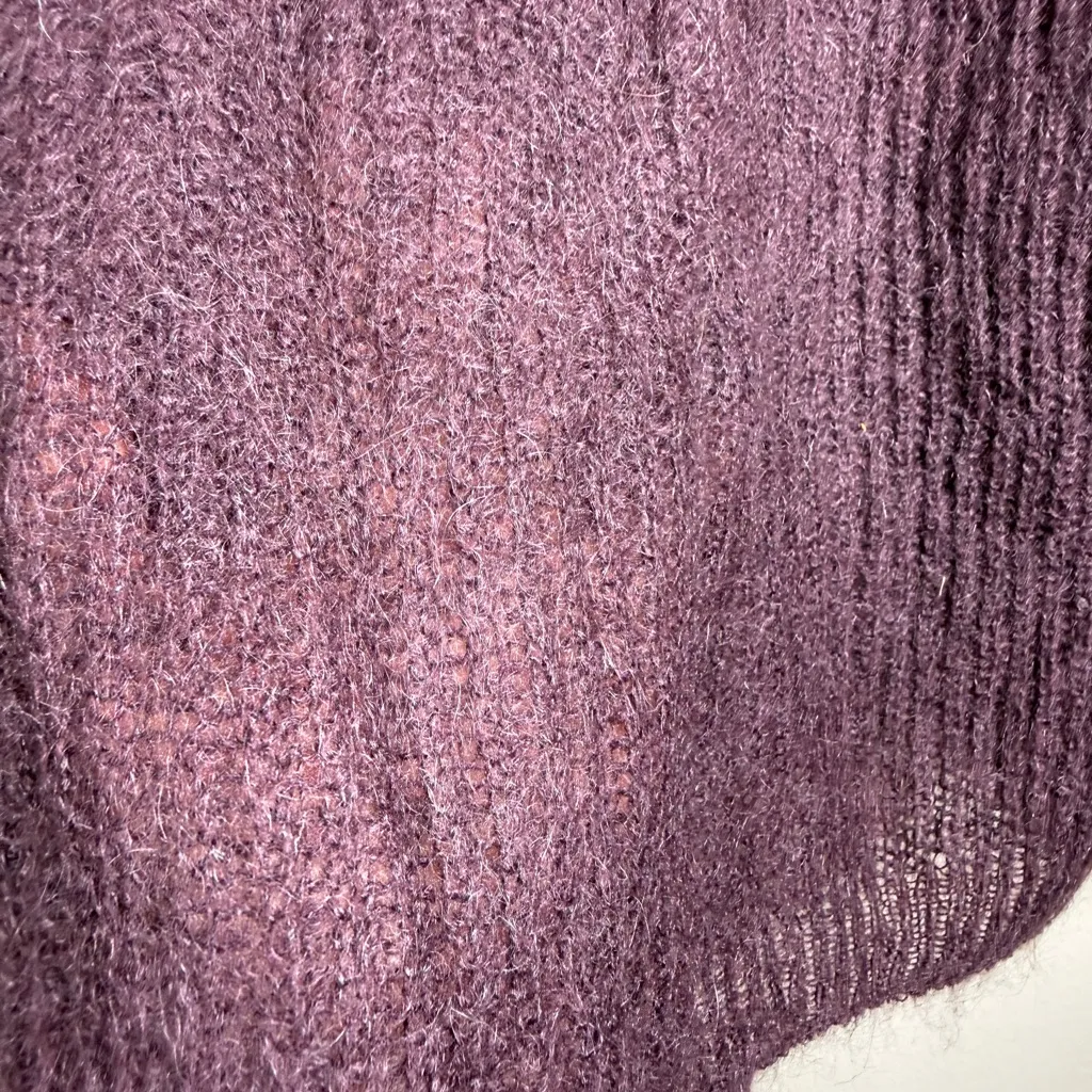 Max Mara Leisure Mohair & Wool Blend V-Neck Loose Knit Sweater Luxury Old Money - Image 9