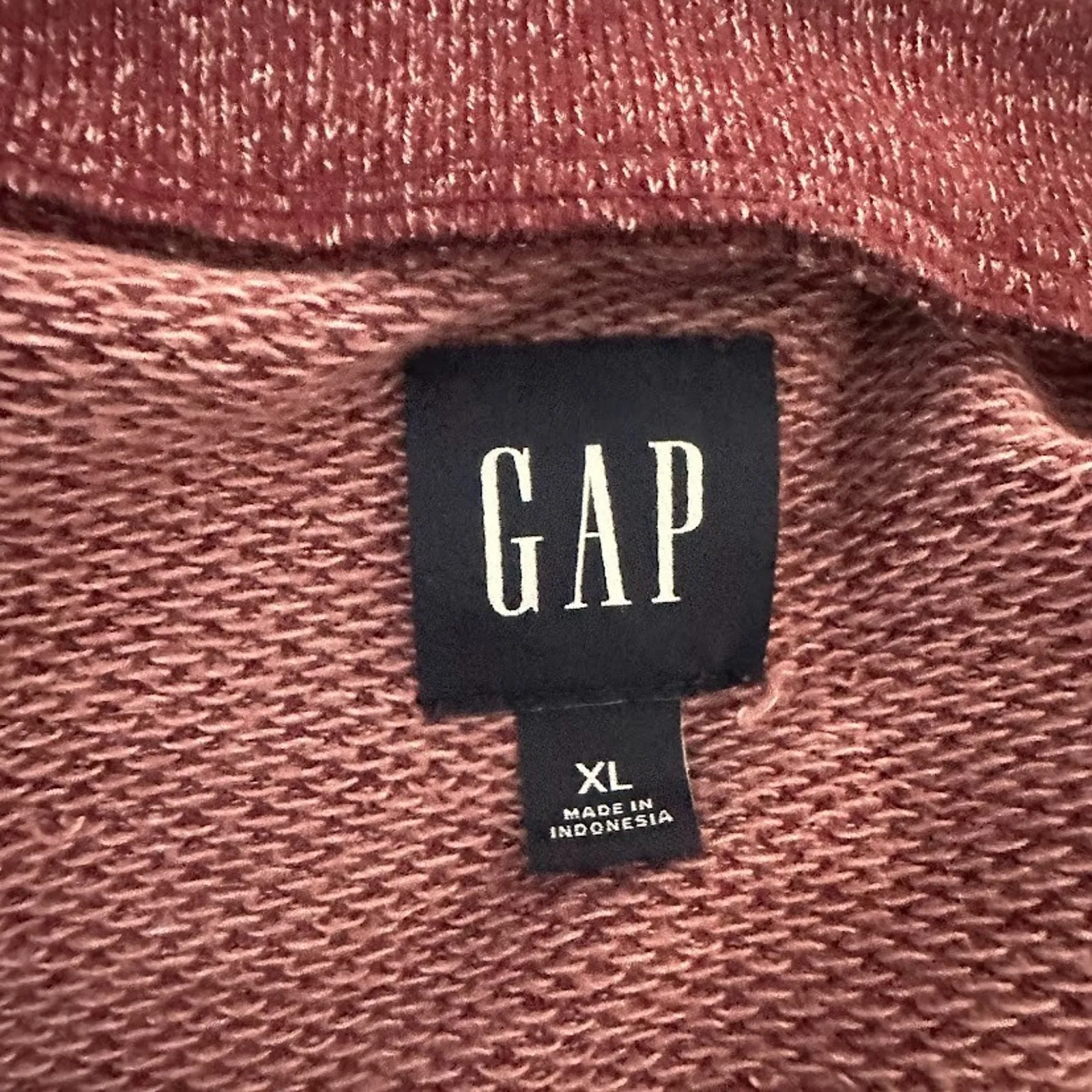 Gap Women Top XL Heathered Burgundy Henley Button Preppy School Ivy League - Image 5